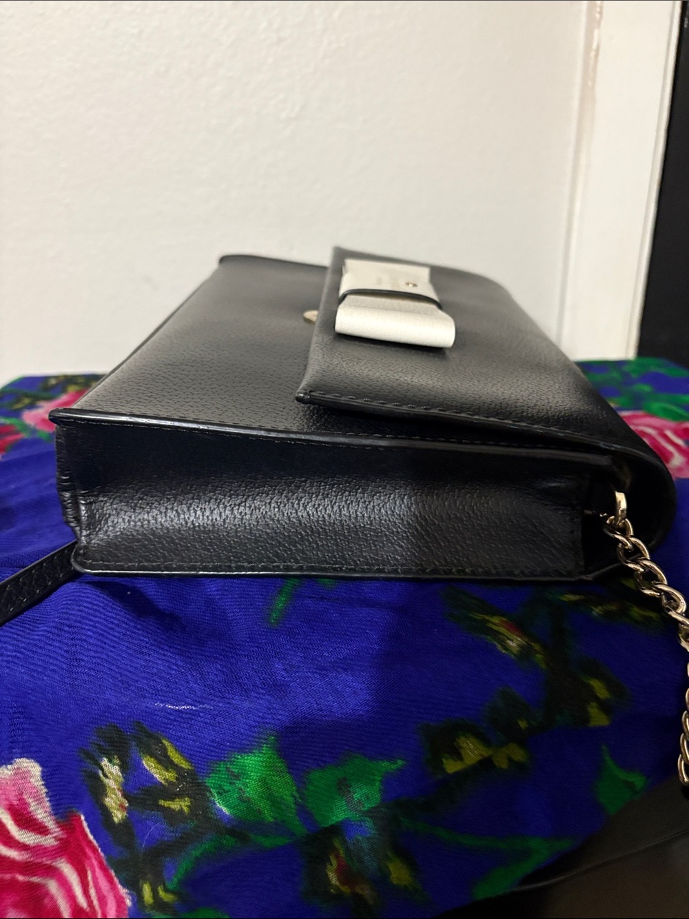 kate spade Black Crossbody with Ivory Bow Accent - Picture 4 of 7